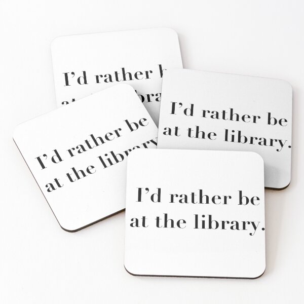 Item preview, I’d rather be at the library.  designed and sold by Caged Bird Art.