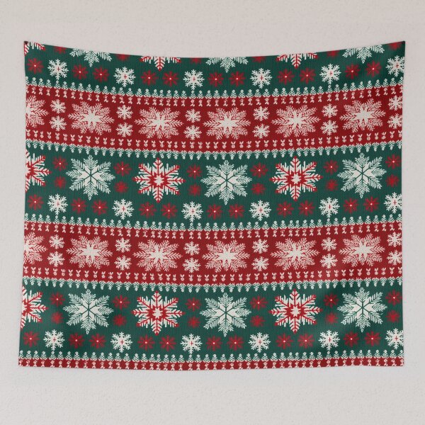Item preview, Ugly Christmas Sweater Pattern – Vintage Knit Snowflake Holiday Design designed and sold by Gemma A  Summers.