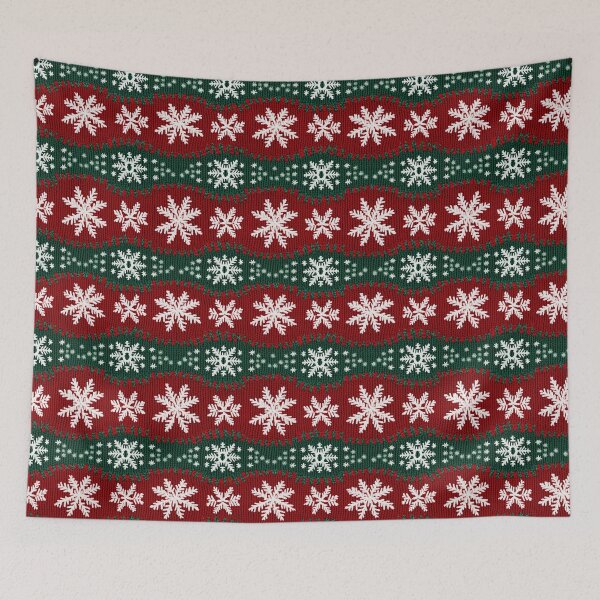 Item preview, Ugly Christmas Sweater Pattern – Vintage Knit Snowflake Holiday Design designed and sold by Gemma A  Summers.