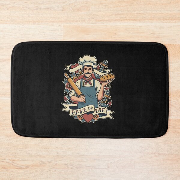 Item preview, Bake Or Die - Funny Traditional Tattoo Style Baker Chef Art designed and sold by AdyKurniawan.