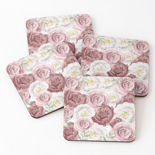 Item preview, Pink and White Peonies Floral Pattern designed and sold by FANTASTIC-N.
