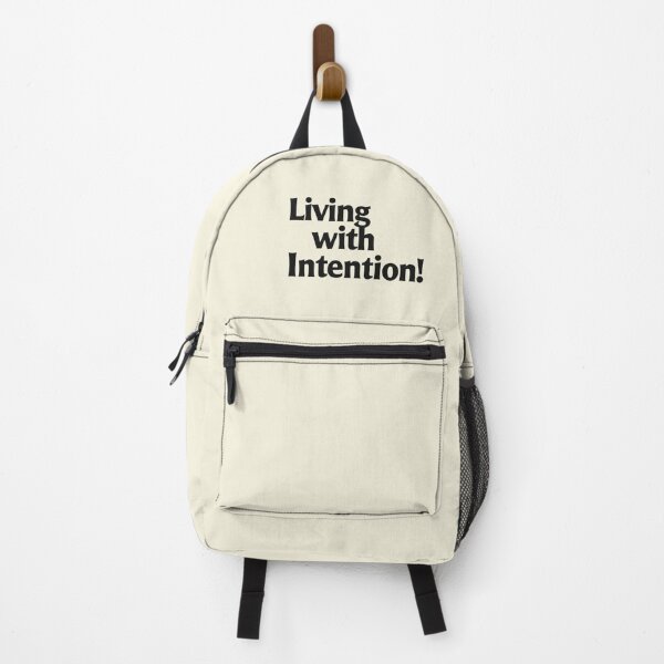 Item preview, Living with Intention – Minimal Calm Living Quote Design designed and sold by Irene Catchmind.
