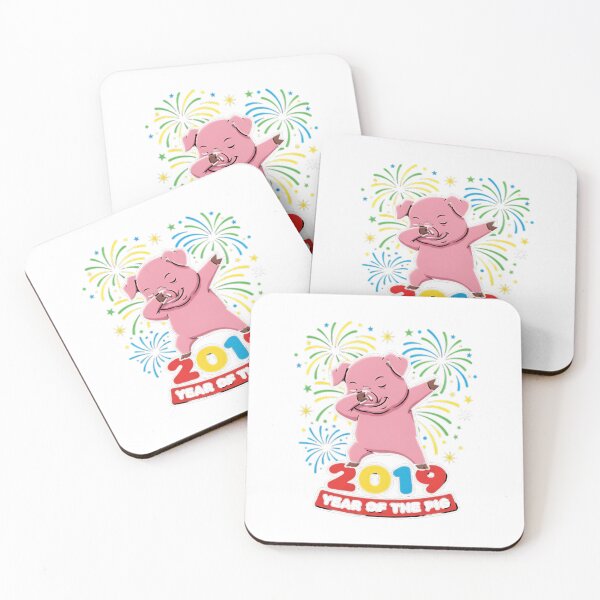 Item preview, Happy Pig New Year 2019 designed and sold by Mues1966.