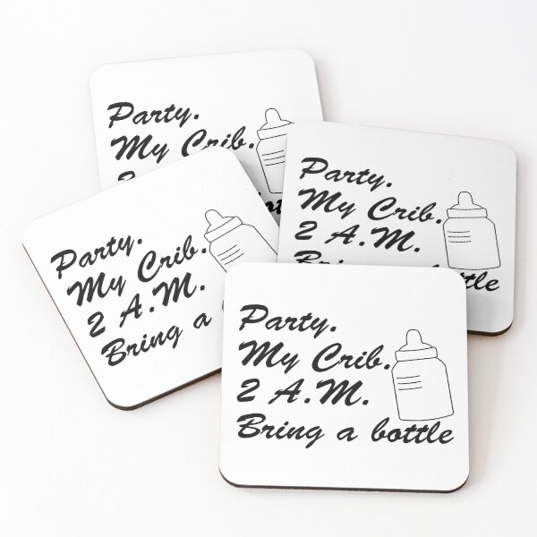 Item preview, Party at my crib funny baby design bring a bottle designed and sold by estudio3e.