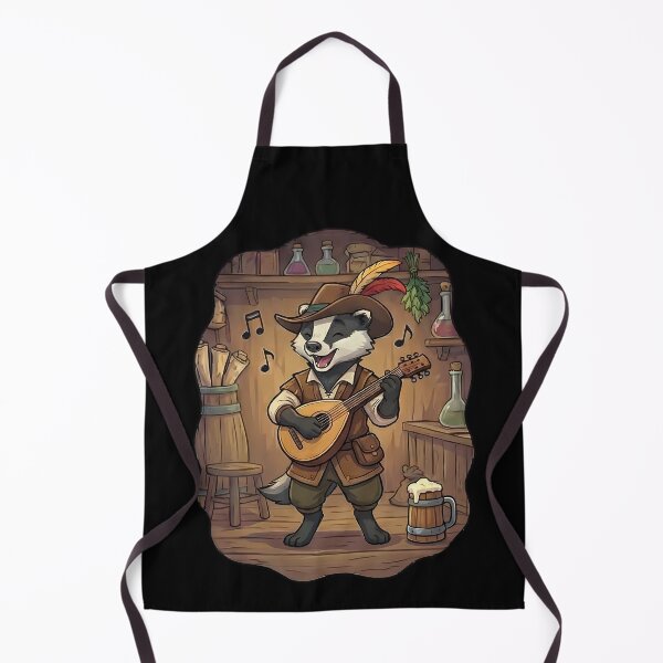 Item preview, Whimsical Badger Bard Tavern Musician Lute Player designed and sold by k3rstman1.