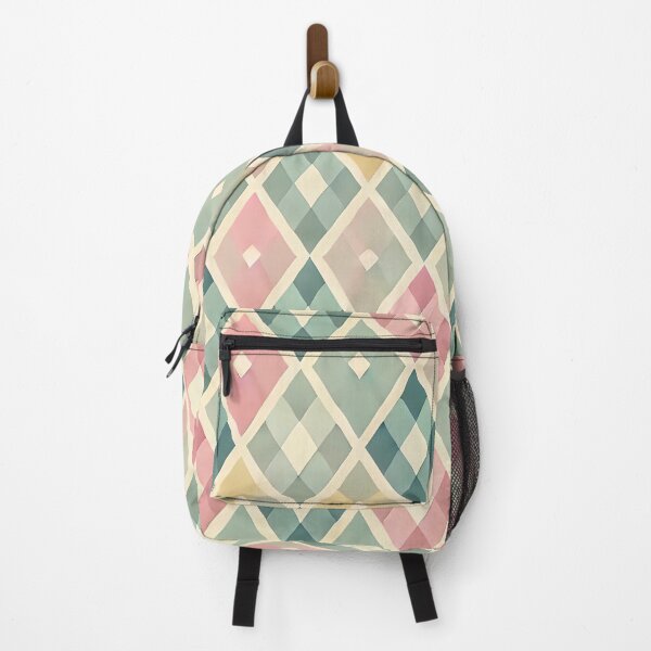 Item preview, Spring Harlequin Diamond Pattern Pastel Geometric Art Print designed and sold by PinUpPizzazz.