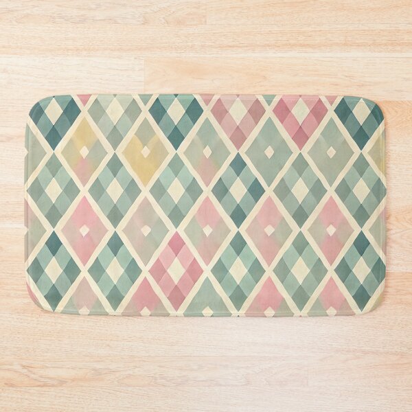 Item preview, Spring Harlequin Diamond Pattern Pastel Geometric Art Print designed and sold by PinUpPizzazz.
