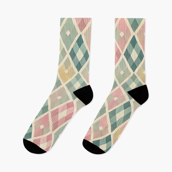 Item preview, Spring Harlequin Diamond Pattern Pastel Geometric Art Print designed and sold by PinUpPizzazz.