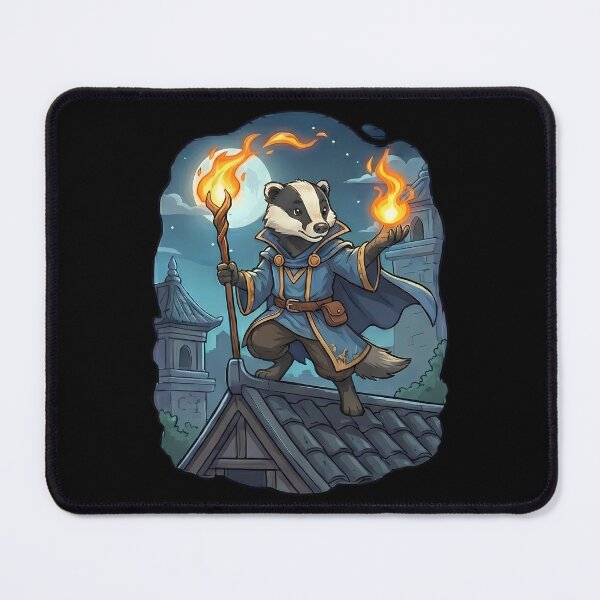 Item preview, Enchanting Badger Wizard Rooftop Magic designed and sold by k3rstman1.