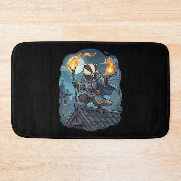 Item preview, Enchanting Badger Wizard Rooftop Magic designed and sold by k3rstman1.