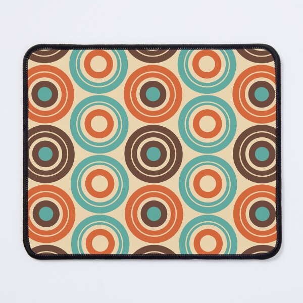 Item preview, Retro Mid-Century Modern Geometric Circles Pattern - Vintage 70s Earth Tones designed and sold by DeeLulu.