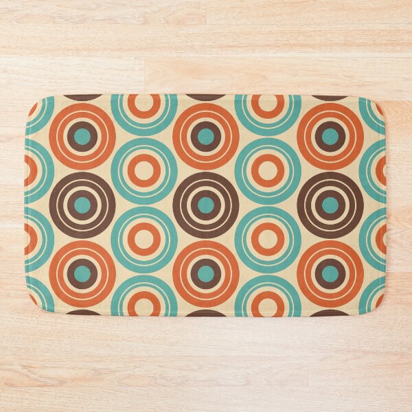 Item preview, Retro Mid-Century Modern Geometric Circles Pattern - Vintage 70s Earth Tones designed and sold by DeeLulu.