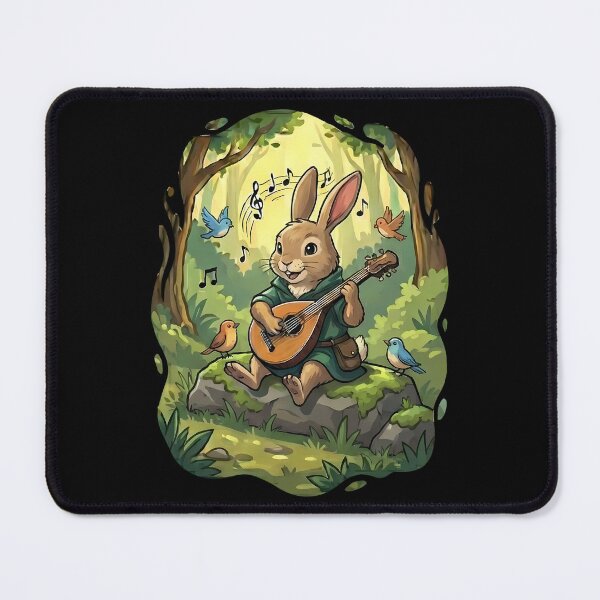 Item preview, Whimsical Woodland Bunny Bard Music Notes designed and sold by k3rstman1.