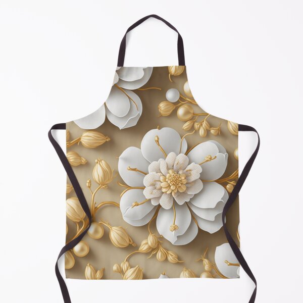 Item preview, White and Gold Floral Pattern designed and sold by FANTASTIC-N.