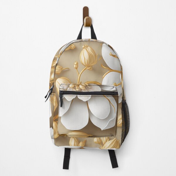 Item preview, White and Gold Floral Pattern designed and sold by FANTASTIC-N.