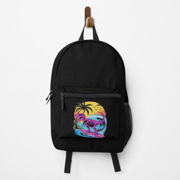 Item preview, Neon Surfing T-Rex Skeleton with Beach Sunset designed and sold by Slwankol.