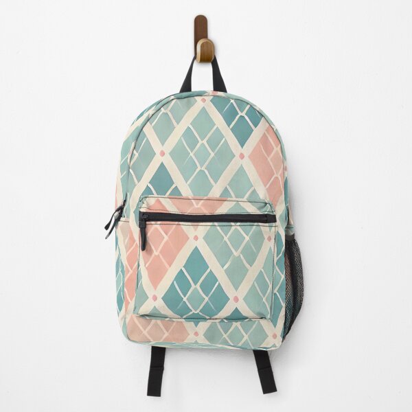 Item preview, Spring Harlequin Diamond Pattern Pastel Geometric Art Print designed and sold by PinUpPizzazz.