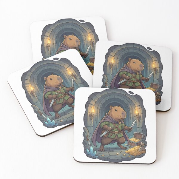 Item preview, Cute Capybara Adventurer Dungeon Explorer designed and sold by k3rstman1.
