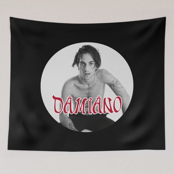 Item preview, Damiano David Iconic Tattoos & Red Typography - Edgy Rock Star Tribute designed and sold by AidanToma.
