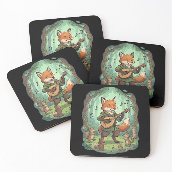 Item preview, Happy Fox Bard Forest Musician Woodland Animals designed and sold by k3rstman1.