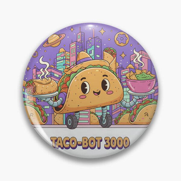 Artikelvorschau, TACO-BOT 3000 | Futuristische Roboter-Taco-Science-Fiction-Illustration entworfen und verkauft von DarYang.