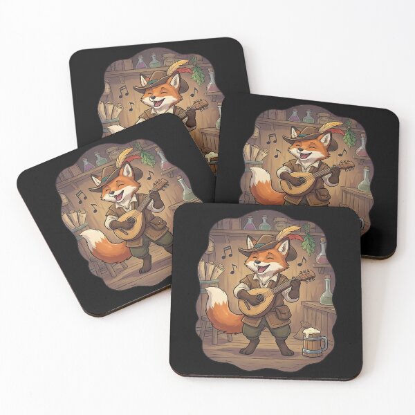 Item preview, Happy Fox Bard Lute Player Fantasy Tavern designed and sold by k3rstman1.
