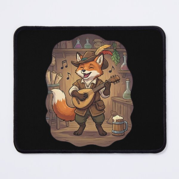 Item preview, Happy Fox Bard Lute Player Fantasy Tavern designed and sold by k3rstman1.