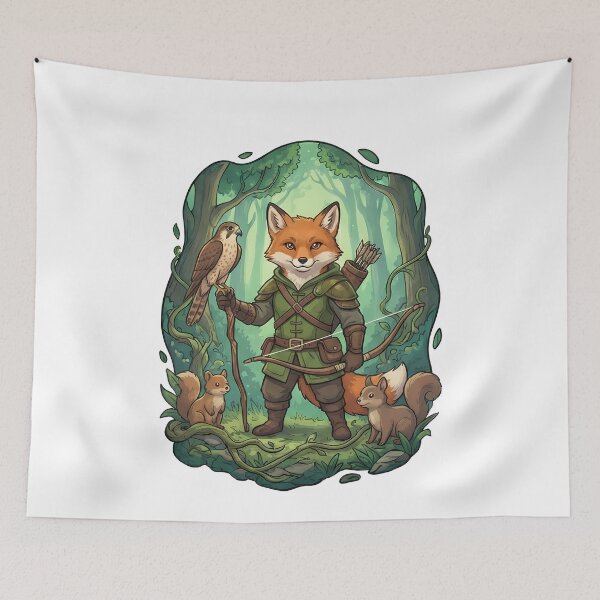Item preview, Whimsical Fox Archer Woodland Hunter Falcon designed and sold by k3rstman1.