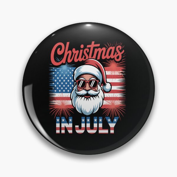 Item preview, Christmas In July Santa Sunglasses Proud 4th Of July US Flag designed and sold by RonnasJackson.