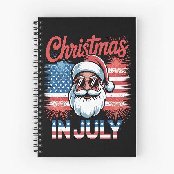 Item preview, Christmas In July Santa Sunglasses Proud 4th Of July US Flag designed and sold by RonnasJackson.