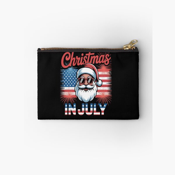 Item preview, Christmas In July Santa Sunglasses Proud 4th Of July US Flag designed and sold by RonnasJackson.