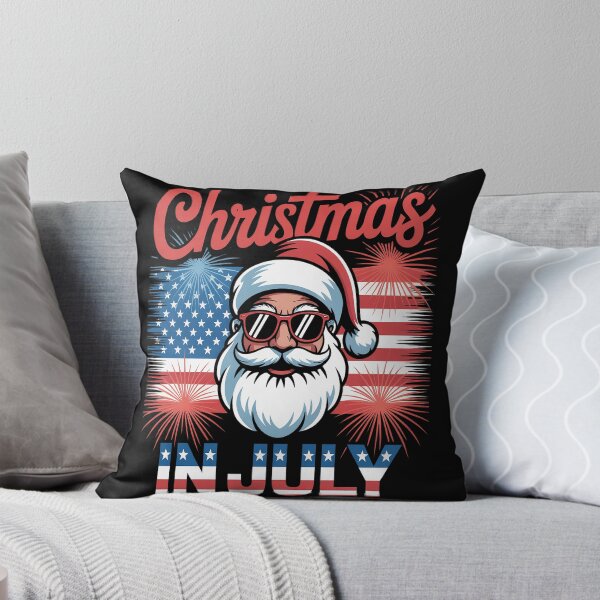 Item preview, Christmas In July Santa Sunglasses Proud 4th Of July US Flag designed and sold by RonnasJackson.