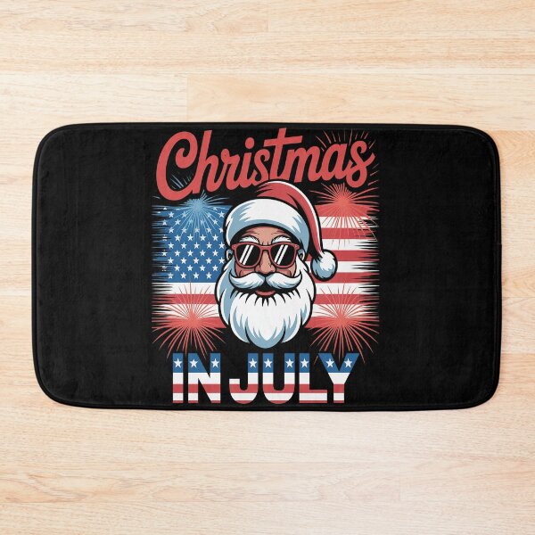 Item preview, Christmas In July Santa Sunglasses Proud 4th Of July US Flag designed and sold by RonnasJackson.