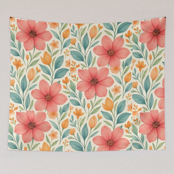 Item preview, Soft Watercolor Floral Pattern designed and sold by LakLuxe studio .