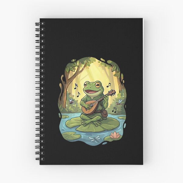 Item preview, Whimsical Frog Bard Musician Lily Pad Pond designed and sold by k3rstman1.