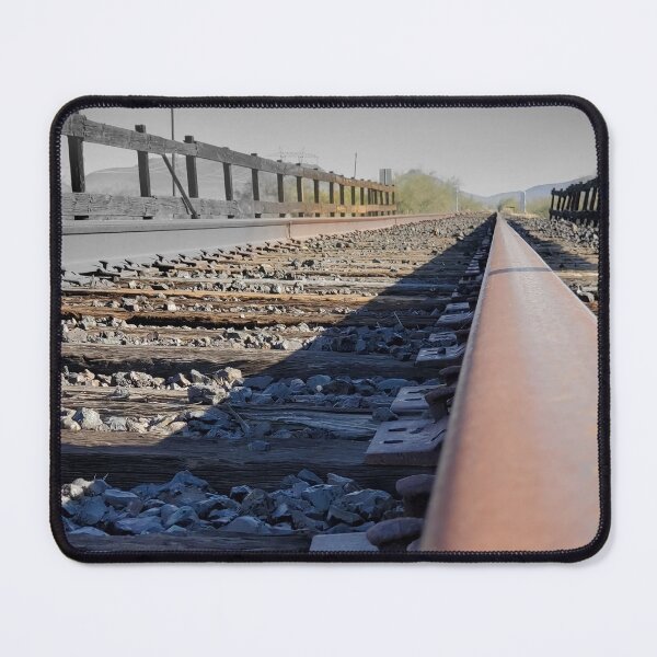 Item preview, On the Track View, Railroad Track in Arizona Desert designed and sold by tumbleweedphoto.