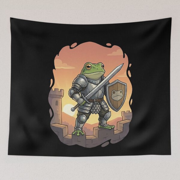 Artikelvorschau, Mutiger Froschritter Burgkrieger Fantasy entworfen und verkauft von k3rstman1.
