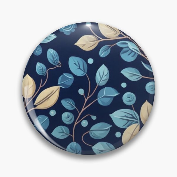 Item preview, Beige and Blue Botanical Pattern designed and sold by FANTASTIC-N.