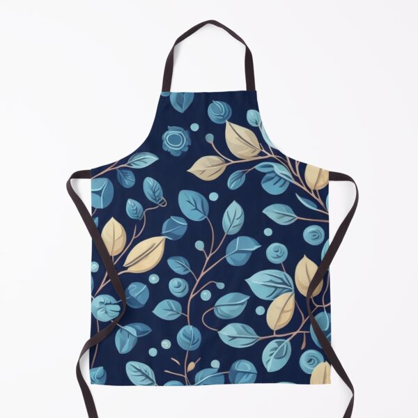 Item preview, Beige and Blue Botanical Pattern designed and sold by FANTASTIC-N.