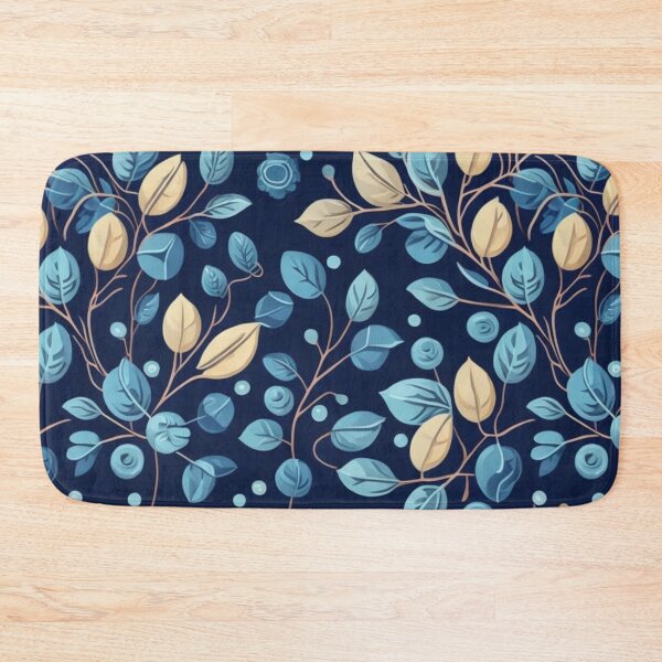 Item preview, Beige and Blue Botanical Pattern designed and sold by FANTASTIC-N.