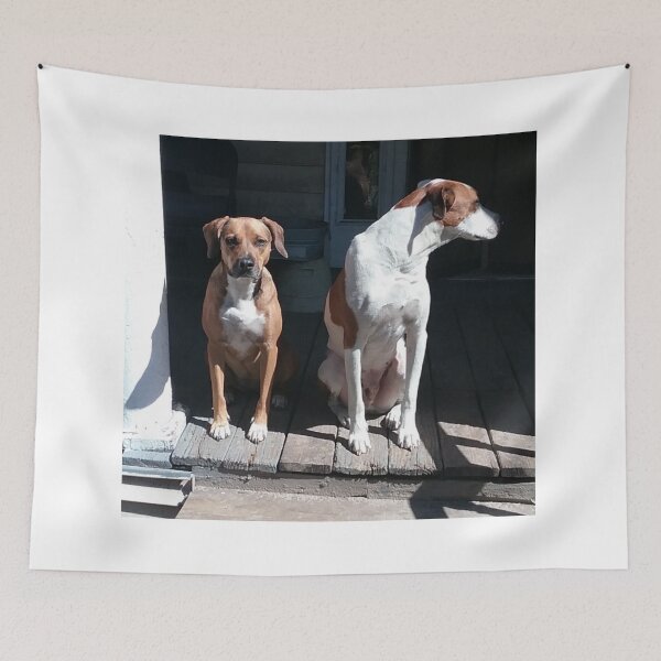 Item preview, Two Dogs chilling on a Porch designed and sold by Snails in the Ocean.