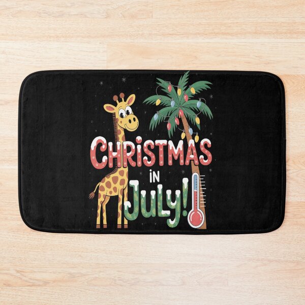 Artikelvorschau, Weihnachtsshirt im Juli mit Weihnachtsmann, Giraffe und Palme entworfen und verkauft von RonnasJackson.