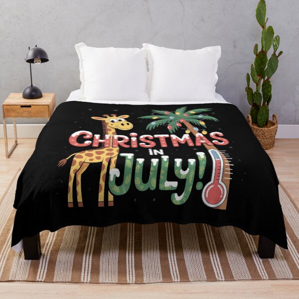 Item preview, Christmas in July Shirt Santa Giraffe Palm Tree Xmas designed and sold by RonnasJackson.