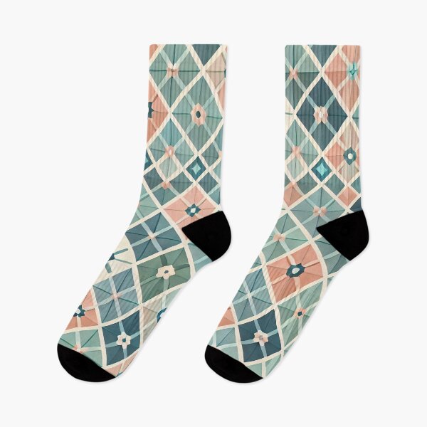 Item preview, Spring Harlequin Diamond Pattern Pastel Geometric Art Print designed and sold by PinUpPizzazz.