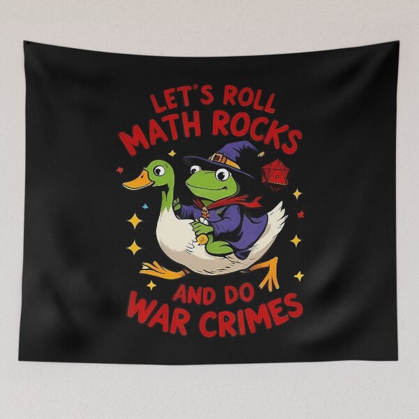 Item preview, Funny Frog Goose Let's Roll Math Rocks And Do War Crimes designed and sold by mischwpwarso.