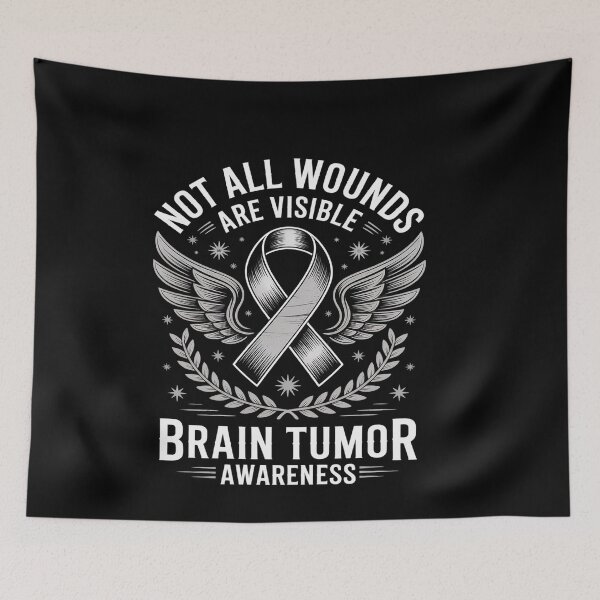 Item preview, Not All Wounds Are Visible Brain Tumor Awareness designed and sold by genkihikki.