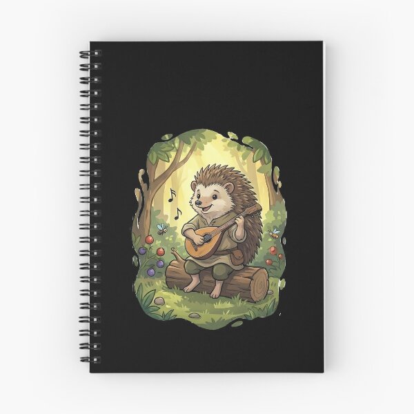 Item preview, Cute Hedgehog Bard Playing Mandolin Forest Music designed and sold by k3rstman1.