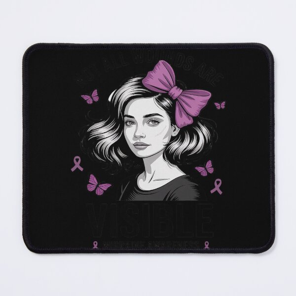 Item preview, Not All Wounds Are Visible Messy Bun migraine Awareness designed and sold by genkihikki.