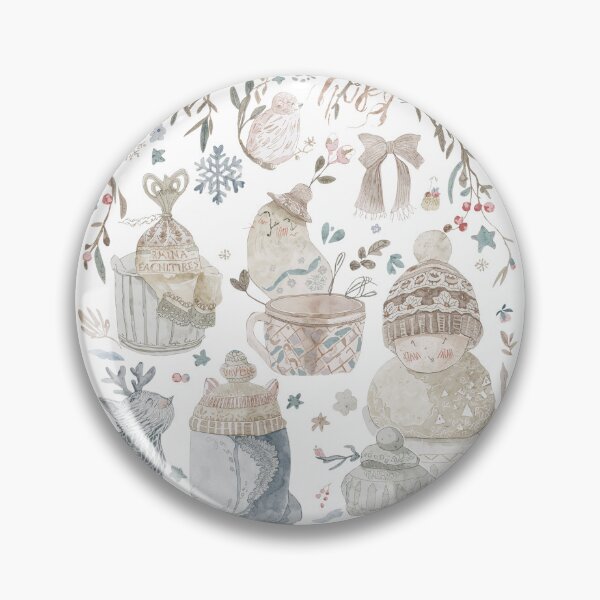 Item preview, set of winter elements with hello winter postcard design vector designed and sold by PWDigitalArt.