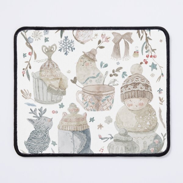 Item preview, set of winter elements with hello winter postcard design vector designed and sold by PWDigitalArt.